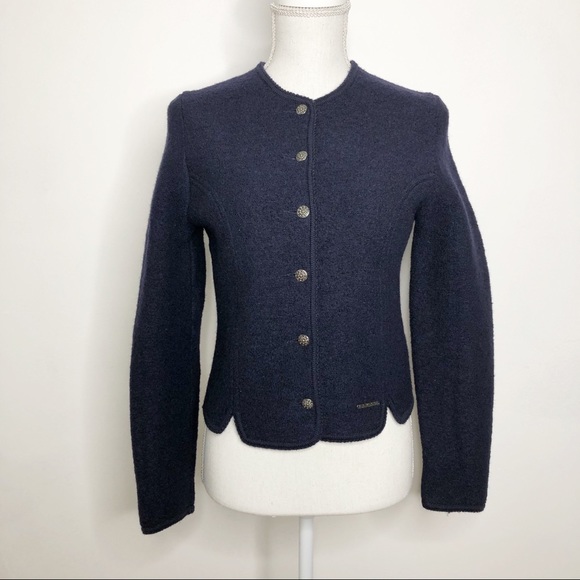 Geiger Tyrol Jackets & Coats | Geiger Tyrol Navy Boiled Wool Jacket Sz 